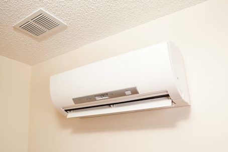 Ductless mini split interior unit.